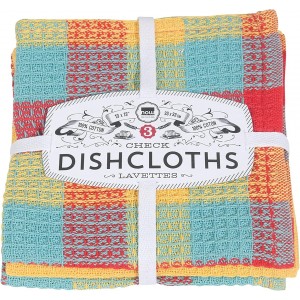Now Designs Check Dishcloth Set, Cotton,...
