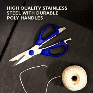 Chicago Cutlery 2-Pack Soft Grip Kitchen Scissors Shears With Bottle Opener, All Purpose Stainless Steel Utility Scissors, For Everyday Kitchen Office Home Arts & Craft