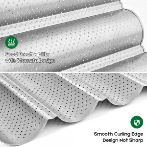 AMAGABELI GARDEN & HOME 2 Pack Baguette Bread Pan 15