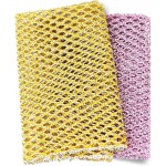 Heavy Duty Dish Scrubbers, Non-Scratch Scouring Pads - Odorless & Long Lasting Mesh Dish Cloth - Replace Sponges - Kitchen, Floor and Bathroom Usage - Made in Korea (2 Pcs)