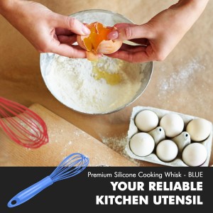 Chef Craft Premium Silicone Wire Cooking Whisk, 10.5 inch, Blue