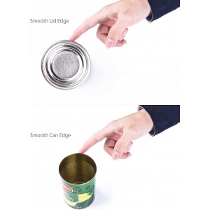 Safety Manual Can Tin Opener,Stainless Steel Ergonomic Anti Slip Design with Smooth Edge Side Cut No Sharp Cuts Can Opener,Lid Lifter that Won't Touch Food