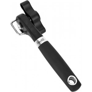 Safety Manual Can Tin Opener,Stainless Steel Ergonomic Anti Slip Design with Smooth Edge Side Cut No Sharp Cuts Can Opener,Lid Lifter that Won't Touch Food