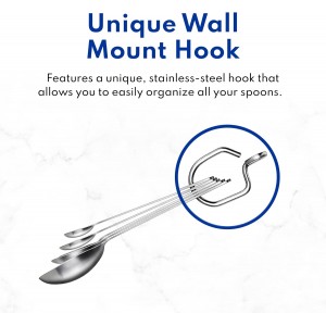 New Star Foodservice 43129 18/8 Stainless Steel Measuring Spoons (Set of 5), Silver