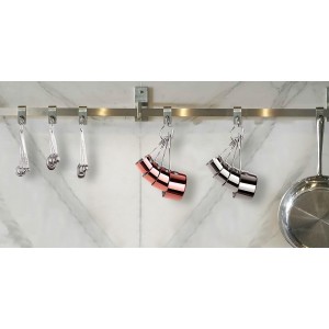 New Star Foodservice 43136 Stainless Steel 18/8 Measuring Spoons (Set of 6), Silver