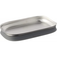 Tovolo Stainless Double Spoon Rest, Easy-Cleaning, Heat Resistant, 2 Piece Set, Charcoal