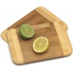 Lipper International Bamboo Wood Two-Tone Kitchen Cutting and Serving Board, Small, 8" x 6" x 5/16", Set of 2