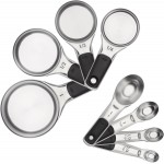 OXO Good Grips Stainless Steel Measuring Cups and Spoons 8-Piece Set, 4 Cups and 4 Spoons