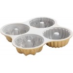 Nordic Ware 91377 Nordicware 9 Cup Bundt Quartet Pan, Gold