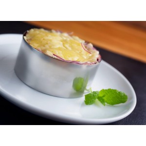 Uncle Jack Professional Stainless Steel Round Food Tower Presentation Cooking Rings with Food Press