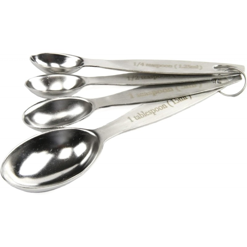 Chef Craft Oval Set Measuring Spoon, Multisize, Stainless Steel