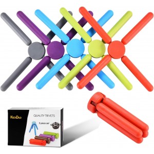 KSENDALO 5 Pack Thick Silicone Trivets f...