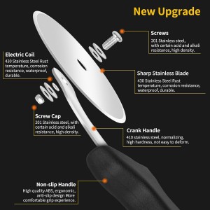 Pizza Cutter Wheel, Stainless Steel Slicer, 9.33-Inch Super heavy 173g, Sharp funny Classic Cutters, Kitchen Gadget with finger guard protects, For Pizza Lovers for easy dishwasher cleaning