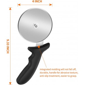 Pizza Cutter Wheel, Stainless Steel Slicer, 9.33-Inch Super heavy 173g, Sharp funny Classic Cutters, Kitchen Gadget with finger guard protects, For Pizza Lovers for easy dishwasher cleaning