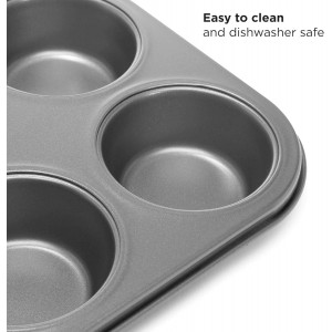 Ecolution Non-Stick Toaster Oven Bakeware Set 4-Piece, Carbon Steel, Easy to Clean and Perfect for Single Servings, Gray