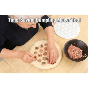 Dumpling & Ravioli Maker Mold - Create 19 Perfect Bite-Size Dumplings at Once, Dishwasher Safe ABS
