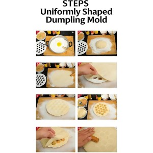 Dumpling & Ravioli Maker Mold - Create 19 Perfect Bite-Size Dumplings at Once, Dishwasher Safe ABS