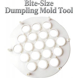 Dumpling & Ravioli Maker Mold - Create 19 Perfect Bite-Size Dumplings at Once, Dishwasher Safe ABS