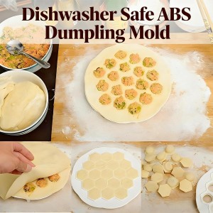 Dumpling & Ravioli Maker Mold - Create 19 Perfect Bite-Size Dumplings at Once, Dishwasher Safe ABS