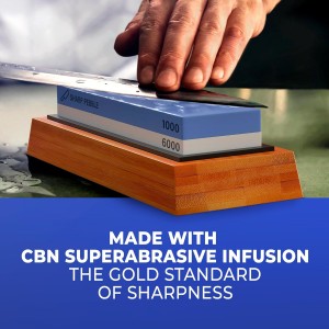 Sharp Pebble Premium Whetstone Knife Sharpening System – 1000/6000 Grit Whetstone Knife Sharpener & Honing Kit with Angle Guide & Non-Slip Bamboo Base – Guided Beginner Instructions