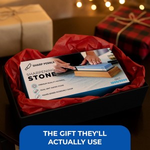 Sharp Pebble Premium Whetstone Knife Sharpening System – 1000/6000 Grit Whetstone Knife Sharpener & Honing Kit with Angle Guide & Non-Slip Bamboo Base – Guided Beginner Instructions