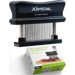 Meat Tenderizer Tool 48 Blades Stainless Steel - Kitchen Cooking Gadgets Tools with Ultra Sharp Needle That Makes Steak & Chicken Tender - No More Hammer, Meat Pounder Or Mallet