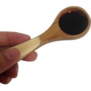 Kitchen Bamboo Wood Measuring Spoons for Measuring Dry and Liquid Ingredients, Pack of 5