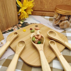 Kitchen Bamboo Wood Measuring Spoons for Measuring Dry and Liquid Ingredients, Pack of 5