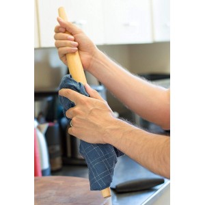 French Rolling Pin – 18 Inch Wooden Dough Roller for Baking Pizza, Pie Crust, Cookies & Pasta | Essential Kitchen Tool & Gift for Bakers, Chefs & Home Cooks