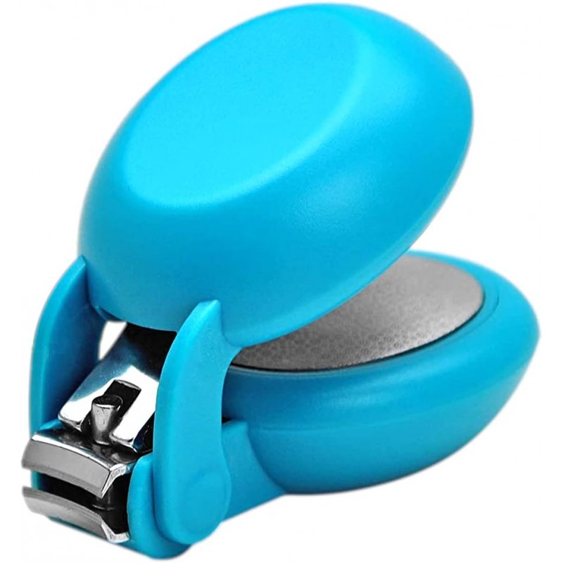 HARAC Special Needs Nail Clippers for Arthritic Hands, Senior and Kids, Adapted Nail Clipper for Fingernail and Thick Toenail, Made in Japan (Blue)