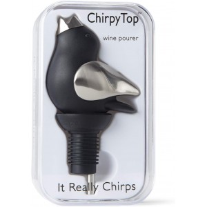 Wine Pourer - Black and Chrome