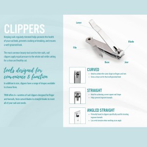 Trim Neat Feet Foot Care Implements Deluxe Toenail Clipper with File, Straight Edge, Stainless Steel, Cuts Toughest Toenails, Helps with Ingrown Nails, Ultra Sharp, Nail Care Tool, 1 Count