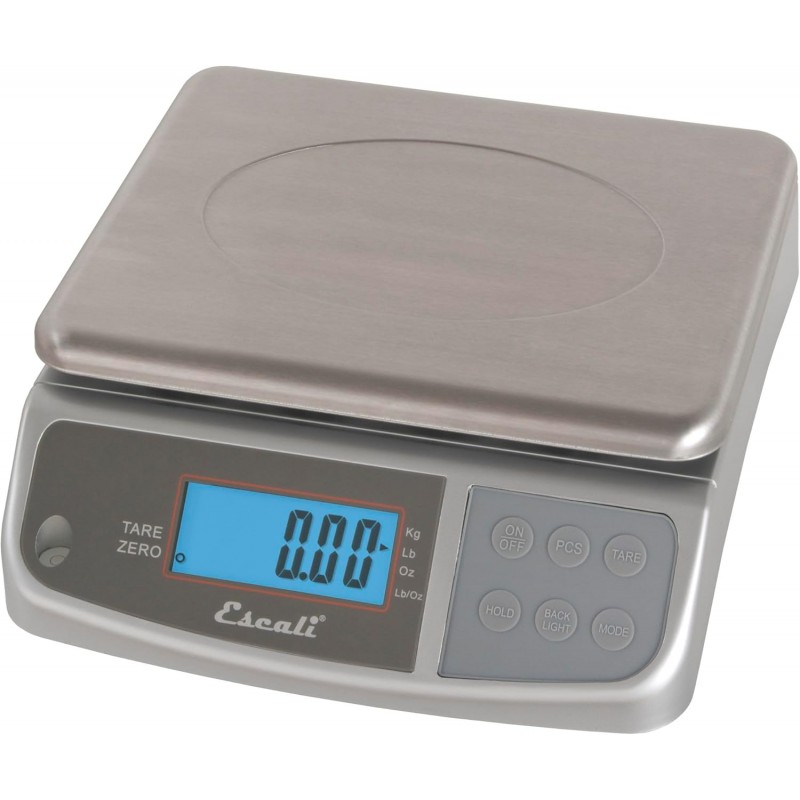 Escali M-Series NSF Certified Digital Kitchen & Industrial Scale, 66 lb Capacity, Dual Display, Spill-Proof, Stainless Steel