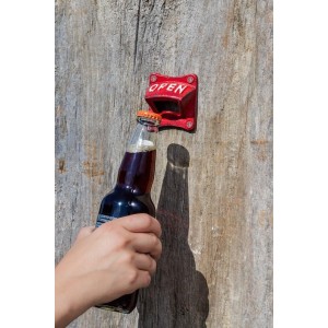 Abbott Collection Antique Red Square Open Wall Opener - Cast Iron (2.5