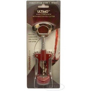 Franmara 2055-BU Ultimo Heavy Duty Chrome Plated Deluxe Auger Worm Wing Corkscrew