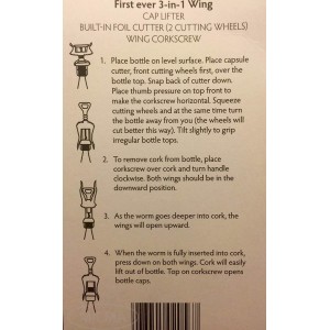 Franmara 2055-BU Ultimo Heavy Duty Chrome Plated Deluxe Auger Worm Wing Corkscrew