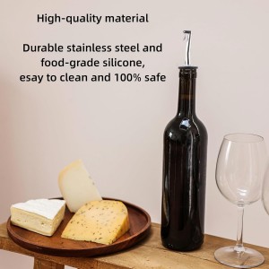 7-Piece Stainless Steel Flip Top Oil Pour Spouts with Funnel - Leakproof Speed Pourer Nozzles for 3/4