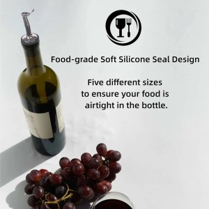 7-Piece Stainless Steel Flip Top Oil Pour Spouts with Funnel - Leakproof Speed Pourer Nozzles for 3/4