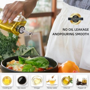 7-Piece Stainless Steel Flip Top Oil Pour Spouts with Funnel - Leakproof Speed Pourer Nozzles for 3/4