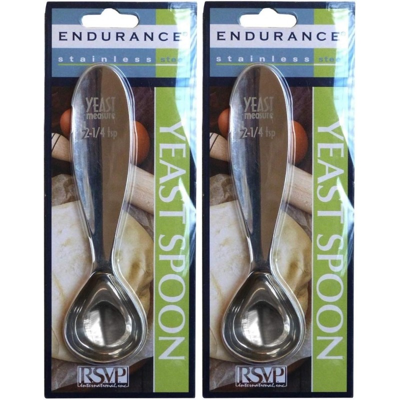 RSVP Endurance Yeast Spoon - 2 ¼ tsp. Stainless Steel Measuring Spoon (2-Pack)
