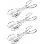 Chef Craft Premium Clear Salad Tongs Heavy Duty Design, 11.25-Inches Long (3-Pack)