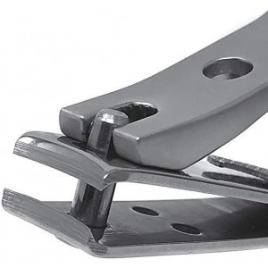 Kohm Curved Blade Edge Nail Clipper with Nail File (Swing Out), SS Wide Jaw Toenail Clippers for Thick Nails, Large Nail Clippers for Men, Seniors, Women