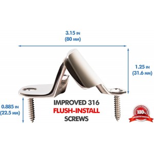 Choice Marine 316 Stainless Steel Wall Mount Bottle Opener, Marine Grade Rustproof, Includes SS Mounting Screws, for Boats, Bars, Patios, Outdoor Use