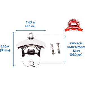 Choice Marine 316 Stainless Steel Wall Mount Bottle Opener, Marine Grade Rustproof, Includes SS Mounting Screws, for Boats, Bars, Patios, Outdoor Use