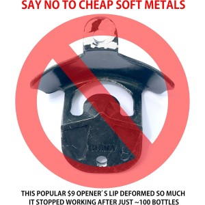 Choice Marine 316 Stainless Steel Wall Mount Bottle Opener, Marine Grade Rustproof, Includes SS Mounting Screws, for Boats, Bars, Patios, Outdoor Use