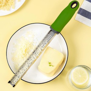 Sunkuka Pro Citrus Lemon Zester & Cheese Grater Stainless Steel - Ginger,Garlic,Potato Nutmeg,Chocolate Peeler with Cover and Cleaning Brush