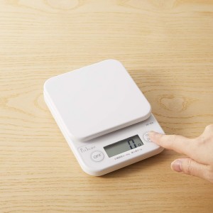 Tanita KF-200 WH Cooking Scale, Kitchen Scale, Digital Cooking, 4.4 lbs (2 kg), 0.4 oz (1 g) Unit, White