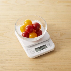 Tanita KF-200 WH Cooking Scale, Kitchen Scale, Digital Cooking, 4.4 lbs (2 kg), 0.4 oz (1 g) Unit, White