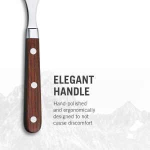 Victorinox Grand Maitre Carving Fork - Kitchen Essentials - Premium Stainless Steel Meat Carving Fork with Ergonomic Handle - Wood Handle, 6