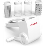 Parmesan Cheese Grater Hand Crank, Restaurant-Grade Rotary Cheese Grater Handheld Italian Style with 2 Stainless Steel Drum Blades is Dishwasher Safe & Easy to Clean